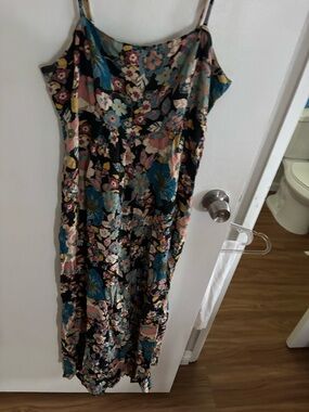 Natural Life jumper. Floral with Blue and Pink Blooms